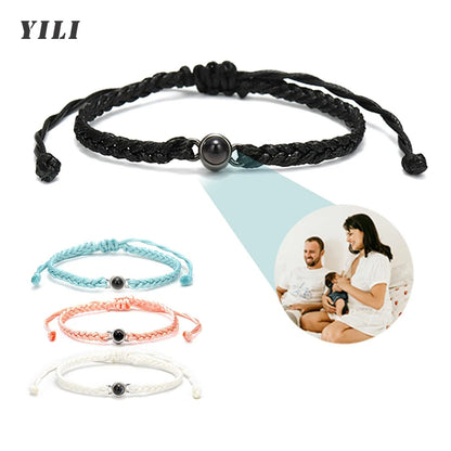 Custom Bracelets with Picture Inside Customized Projection Bracelets with Photos Bracelet Personalized Photo Memorial Gifts