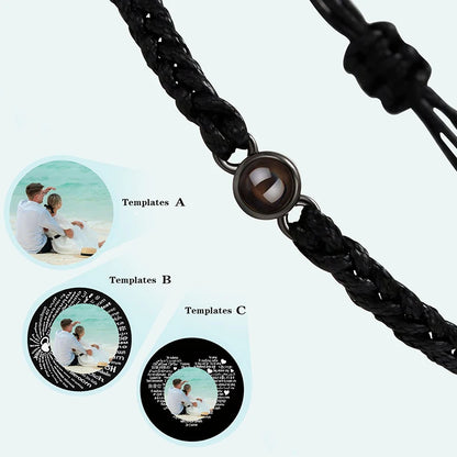 Custom Bracelets with Picture Inside Customized Projection Bracelets with Photos Bracelet Personalized Photo Memorial Gifts