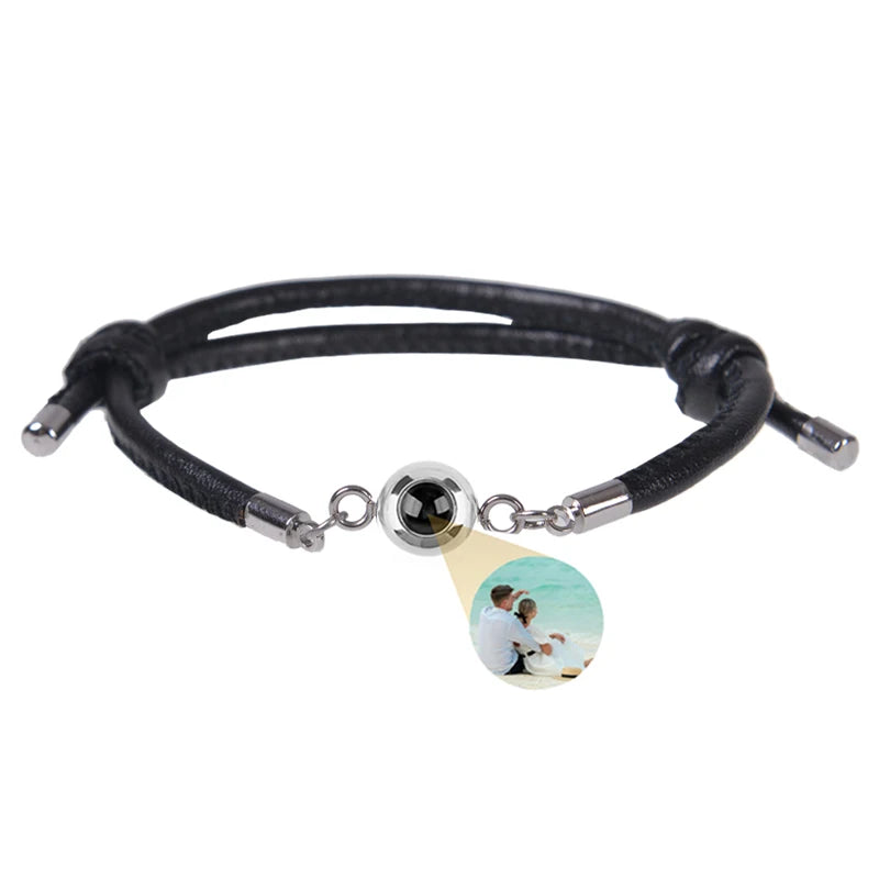 Custom Bracelets with Picture Inside Customized Projection Bracelets with Photos Bracelet Personalized Photo Memorial Gifts